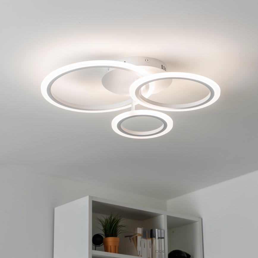 Brilagi - Lampadario a plafone LED dimmerabile ORBITS LED/40W/230V 3000-6500K bianco + telecomando