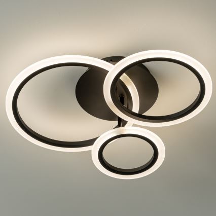 Brilagi - Lampadario a plafone LED dimmerabile ORBITS LED/40W/230V 3000-6500K nero + telecomando