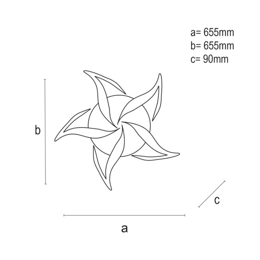 Brilagi - Lampadario a plafone LED dimmerabile TWIST LED/55W/230V 3000-6500K bianco + telecomando
