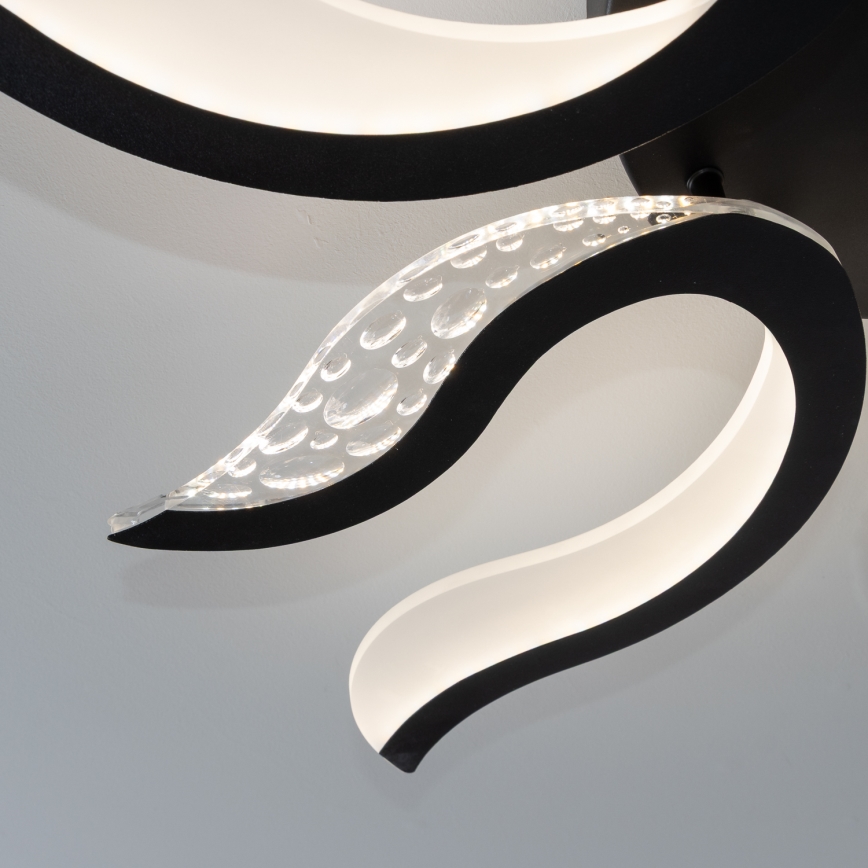 Brilagi - Lampadario a plafone LED dimmerabile TWIST LED/65W/230V 3000-6500K nero + telecomando