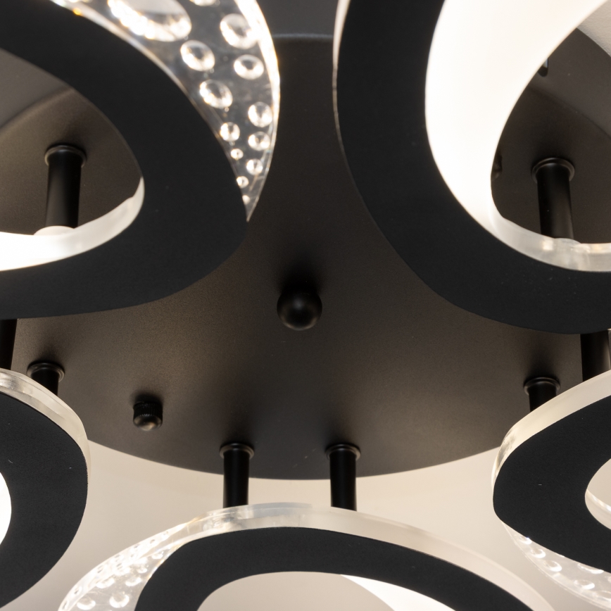 Brilagi - Lampadario a plafone LED dimmerabile TWIST LED/65W/230V 3000-6500K nero + telecomando