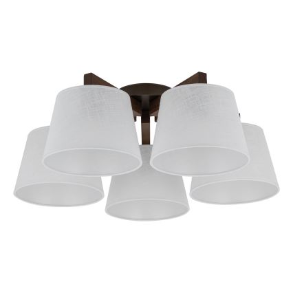 BRILAGI - Lampadario a plafone LED LATTE 5xE27/15W/230V pino/bianco