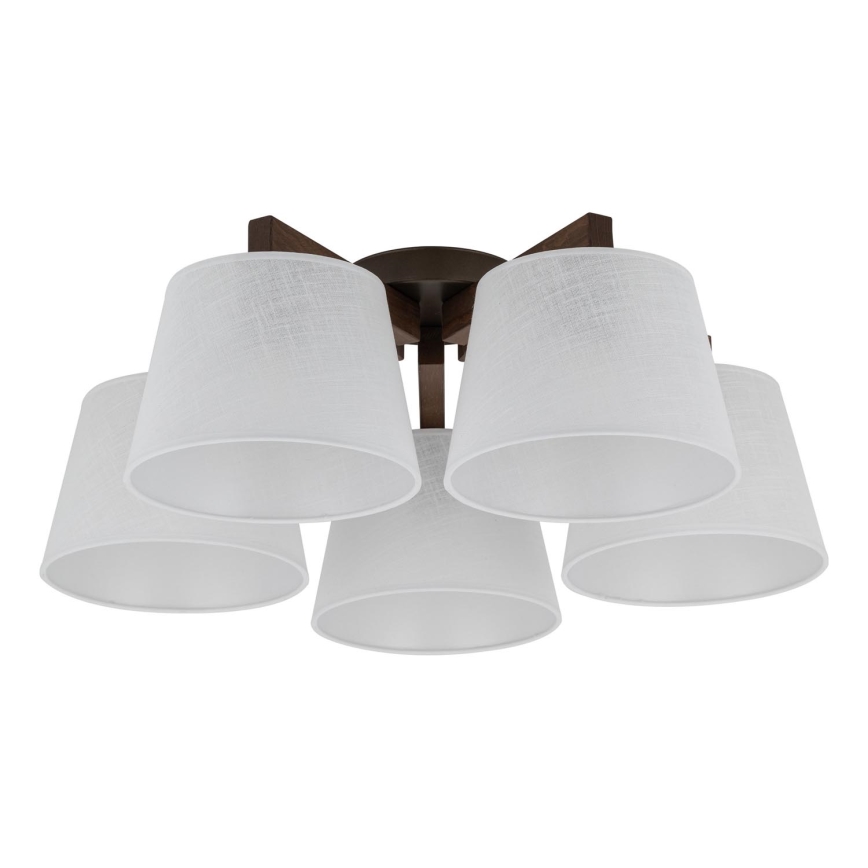 BRILAGI - Lampadario a plafone LED LATTE 5xE27/15W/230V pino/bianco