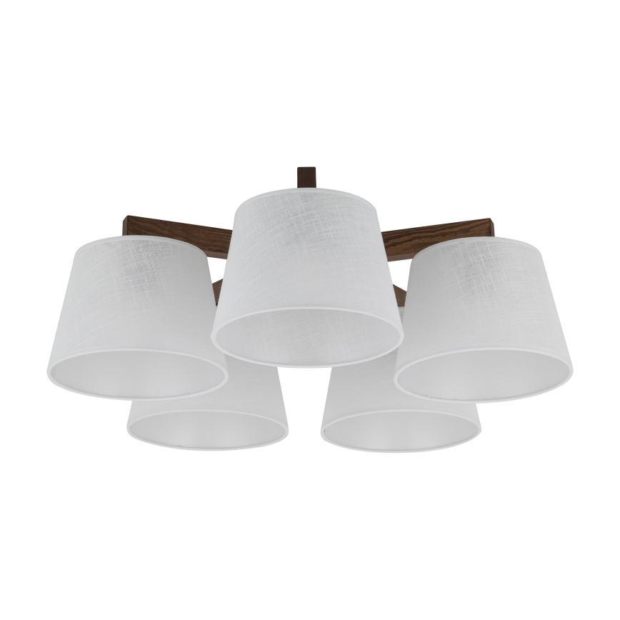 BRILAGI - Lampadario a plafone LED LATTE 5xE27/15W/230V pino/bianco
