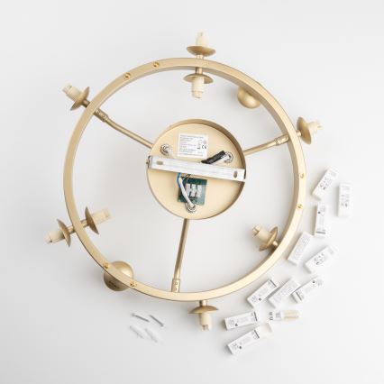 Brilagi - Lampadario a plafone LED MILLA 10xG9/3W/230V oro/bianco