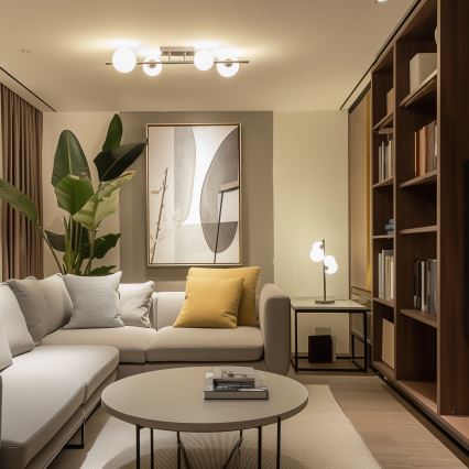 Brilagi - Lampadario a plafone LED MILLA 4xG9/3W/230V cromo lucido/bianco