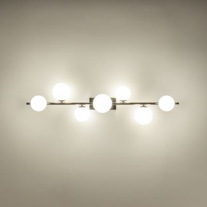 Brilagi - Lampadario a plafone LED MILLA 7xG9/3W/230V cromo lucido/bianco