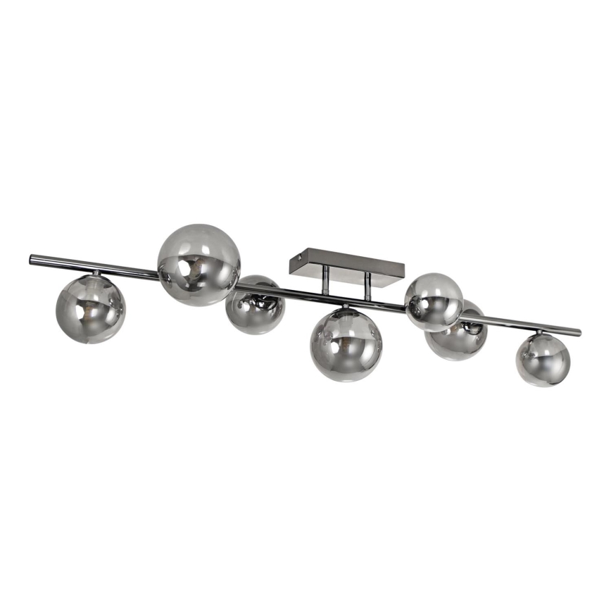 Brilagi - Lampadario a plafone LED MILLA 7xG9/3W/230V cromo lucido/fumé