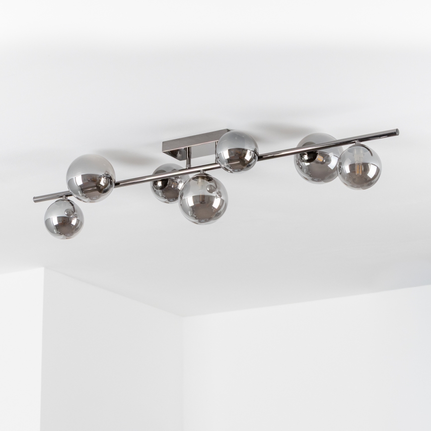 Brilagi - Lampadario a plafone LED MILLA 7xG9/3W/230V nero cromato/fumé