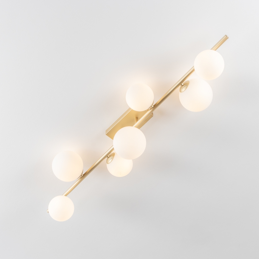 Brilagi - Lampadario a plafone LED MILLA 7xG9/3W/230V oro/bianco
