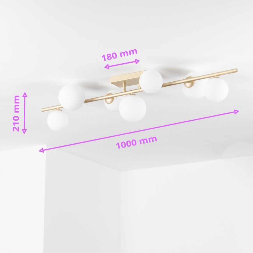 Brilagi - Lampadario a plafone LED MILLA 7xG9/3W/230V oro/bianco