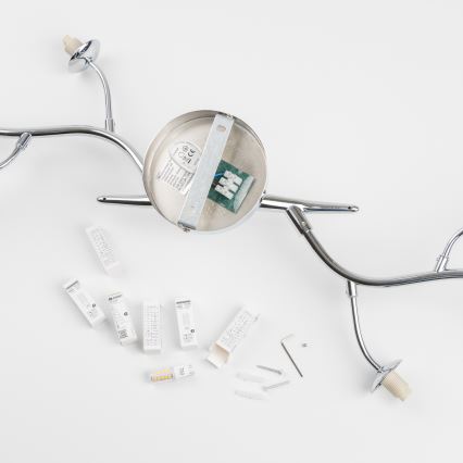 Brilagi - Lampadario a plafone LED MISTEL 6xG9/3W/230V cromo lucido/fumé