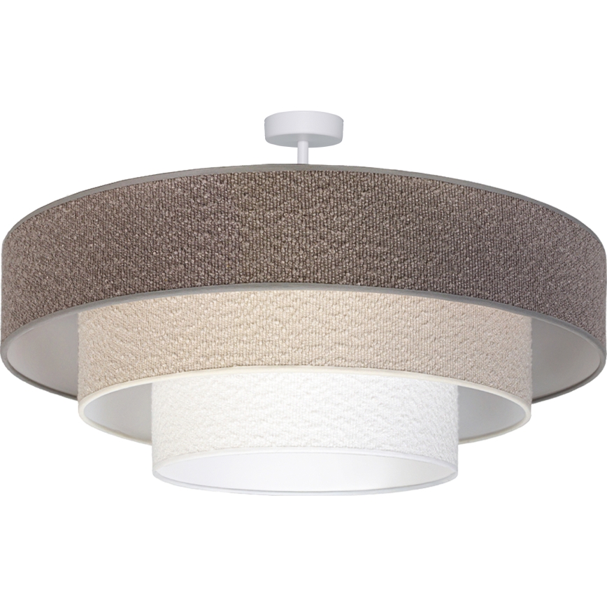 Brilagi - Lampadario a plafone LUNETA 3xE27/60W/230V Ø 80 cm grigio/crema/bianco