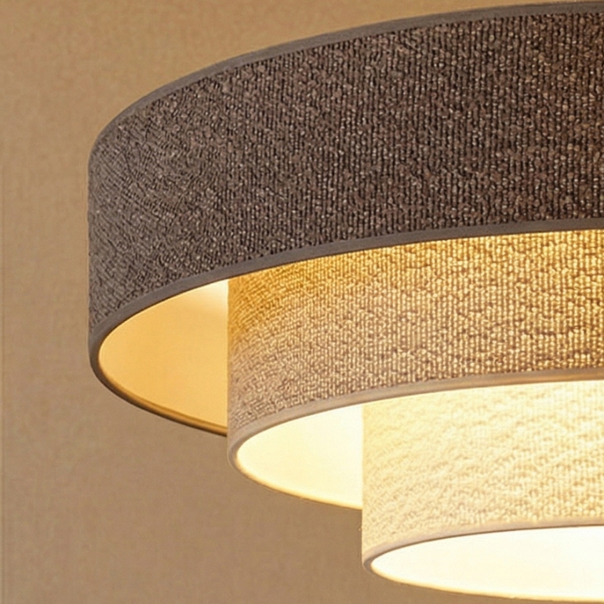 Brilagi - Lampadario a plafone LUNETA 3xE27/60W/230V Ø 80 cm grigio/crema/bianco