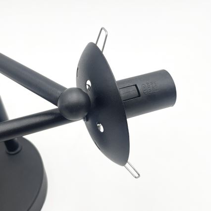 Brilagi - Lampadario a plafone MALIVA 3xE14/15W/230V nero/trasparente