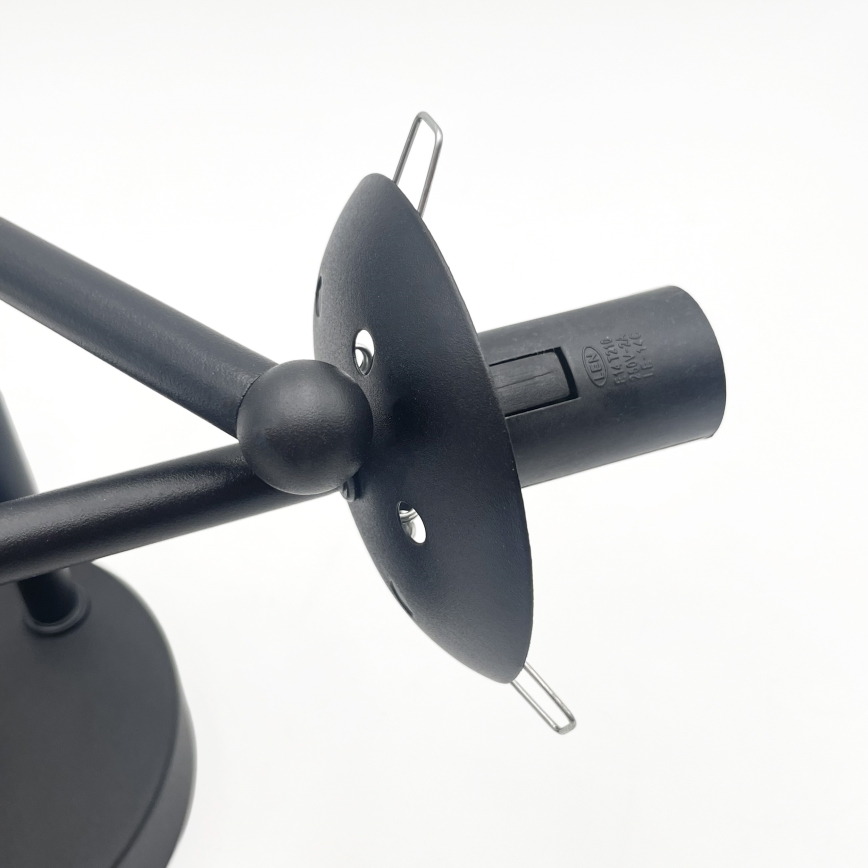 Brilagi - Lampadario a plafone MALIVA 3xE14/15W/230V nero/trasparente