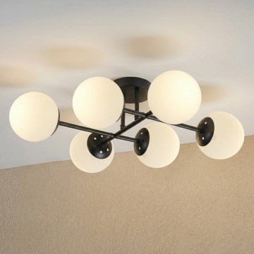 Brilagi - Lampadario a plafone MALONY 6xE14/20W/230V nero