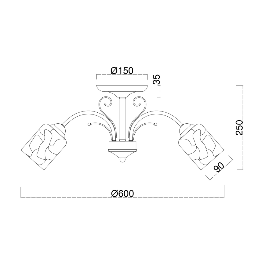 Brilagi - Lampadario a plafone MEGAPOLIS 5xE14/60W/230V oro