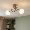 Brilagi - Lampadario a plafone MILO ECRU 2xE27/60W/230V beige/oro