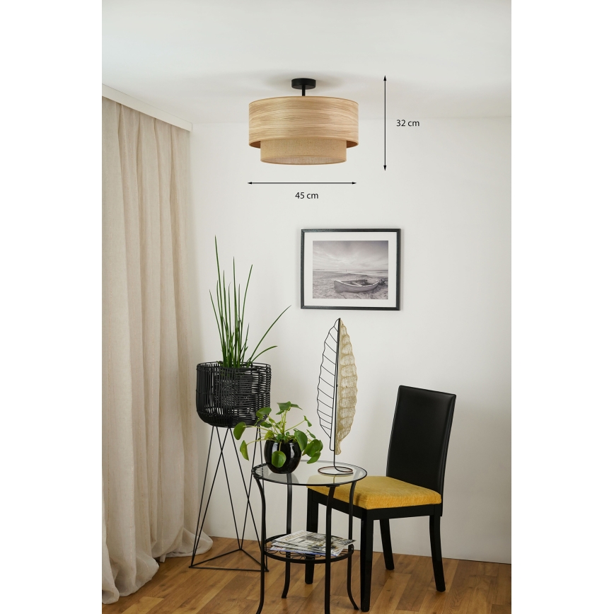 Brilagi - Lampadario a plafone MONTANA BOHO 1xE27/15W/230V diametro 45 cm marrone