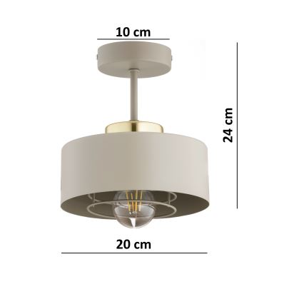 Brilagi - Lampadario a plafone SPRING 1xE27/60W/230V beige/oro