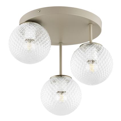 Brilagi - Lampadario a plafone STELLA 3xE27/60W/230V beige/oro