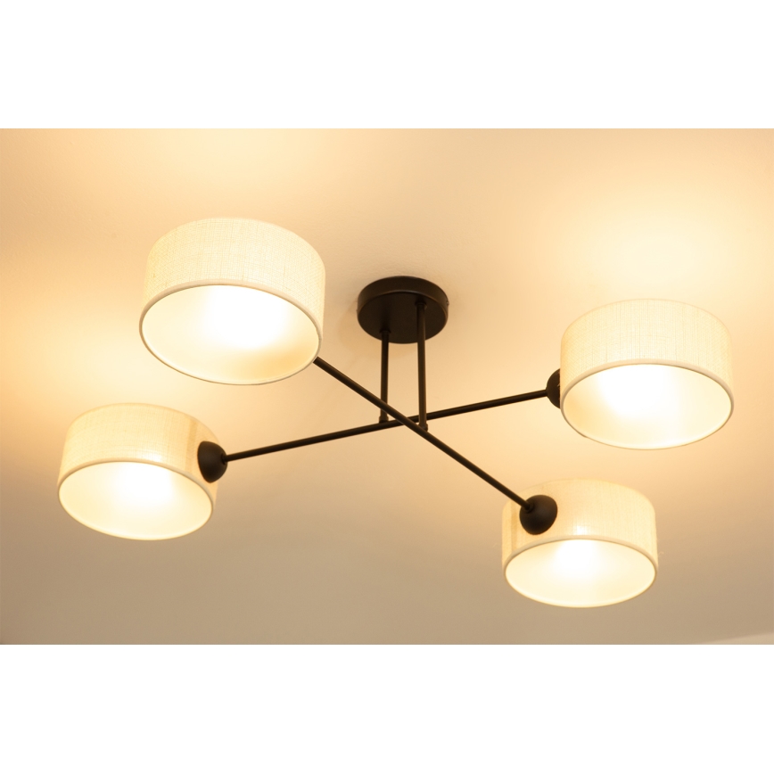 Brilagi - Lampadario a plafone VIRGO 4xE14/40W/230V crema/nero