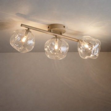 Brilagi - Lampadario a plafone VULCANO 3xG9/8W/230V beige/beige fumé