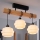Brilagi - Lampadario a plafone WOOD GLASS 3xE27/60W/230V pino/nero/bianco