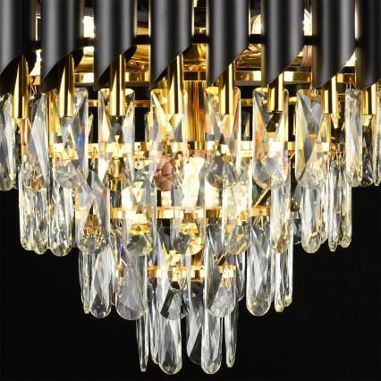 Brilagi - Lampadario a soffitto ECLIPSE 7xE14/10W/230V Ø 48 cm nero/oro