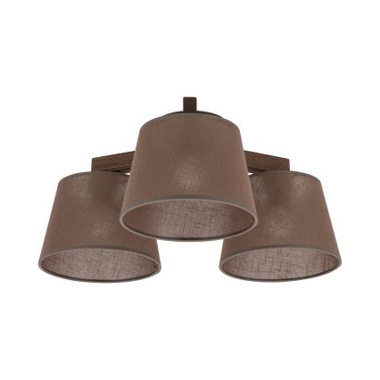 Brilagi - Lampadario a soffitto LATTE 3xE27/15W/230V pino/marrone