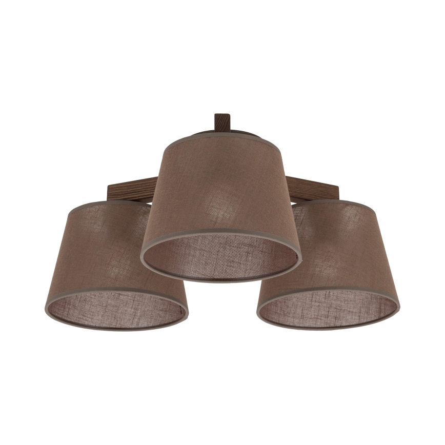 Brilagi - Lampadario a soffitto LATTE 3xE27/15W/230V pino/marrone