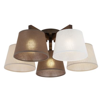 Brilagi - Lampadario a soffitto LATTE 5xE27/15W/230V pino/mix