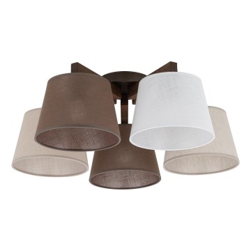 Brilagi - Lampadario a soffitto LATTE 5xE27/60W/230V pino/mix