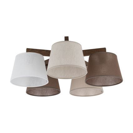 Brilagi - Lampadario a soffitto LATTE 5xE27/60W/230V pino/mix