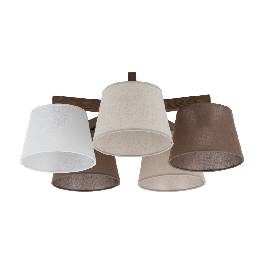 Brilagi - Lampadario a soffitto LATTE 5xE27/60W/230V pino/mix