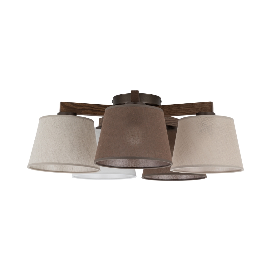 Brilagi - Lampadario a soffitto LATTE 5xE27/60W/230V pino/mix