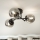 Brilagi - Lampadario a soffitto MALIVA 3xE14/15W/230V nero/fumé