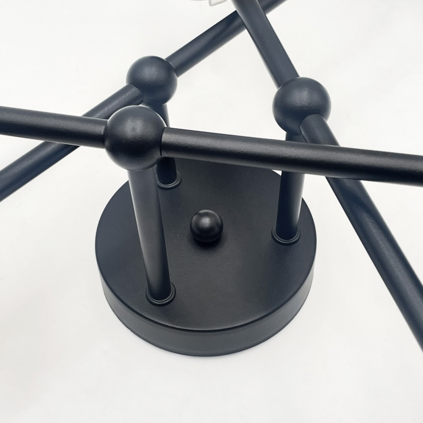 Brilagi - Lampadario a soffitto MALIVA 6xE14/15W/230V nero/fumé