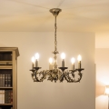 Brilagi - Lampadario a sospensione con catena CLASSIC 6xE14/60W/230V ottone