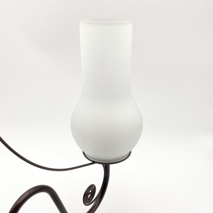 Brilagi - Lampadario a sospensione con catena COTTAGE 3xE14/40W/230V marrone/bianco