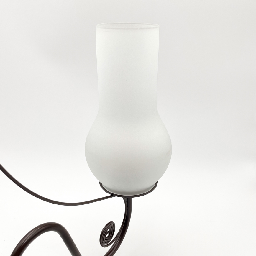 Brilagi - Lampadario a sospensione con catena COTTAGE 3xE14/40W/230V marrone/bianco
