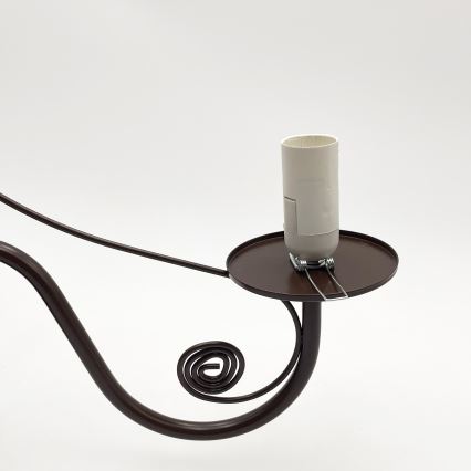 Brilagi - Lampadario a sospensione con catena COTTAGE 3xE14/40W/230V marrone/bianco