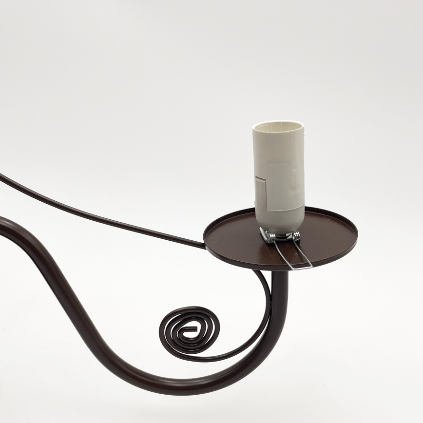 Brilagi - Lampadario a sospensione con catena COTTAGE 3xE14/40W/230V marrone/bianco