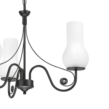 Brilagi - Lampadario a sospensione con catena COTTAGE 3xE14/40W/230V nero/bianco