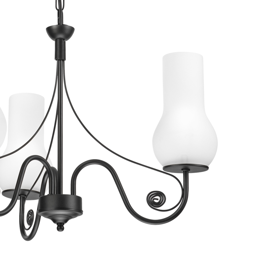 Brilagi - Lampadario a sospensione con catena COTTAGE 3xE14/40W/230V nero/bianco