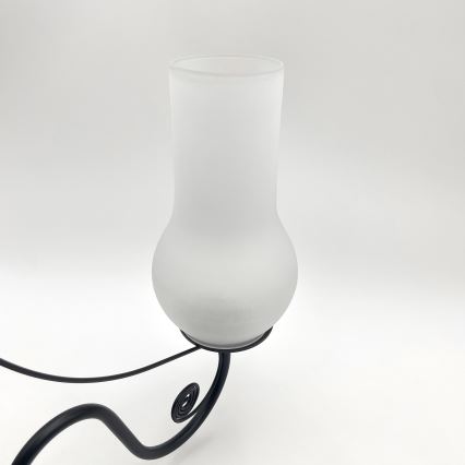 Brilagi - Lampadario a sospensione con catena COTTAGE 3xE14/40W/230V nero/bianco