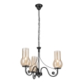 Brilagi - Lampadario a sospensione con catena COTTAGE 3xE14/40W/230V nero/marrone