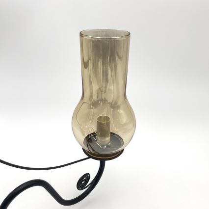 Brilagi - Lampadario a sospensione con catena COTTAGE 3xE14/40W/230V nero/marrone
