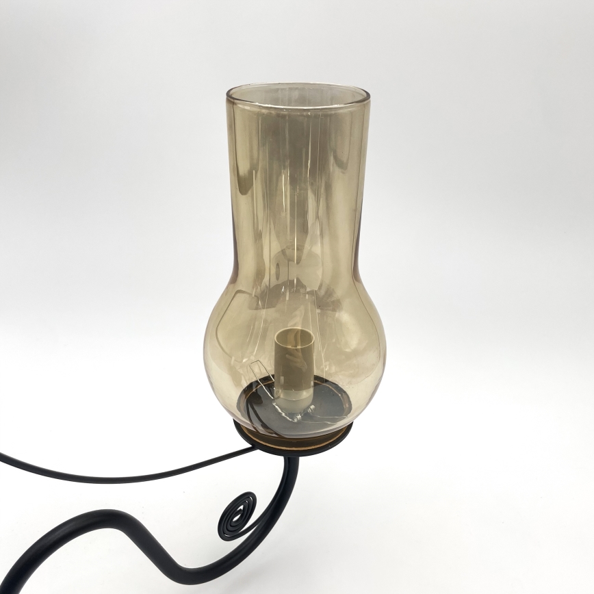 Brilagi - Lampadario a sospensione con catena COTTAGE 3xE14/40W/230V nero/marrone
